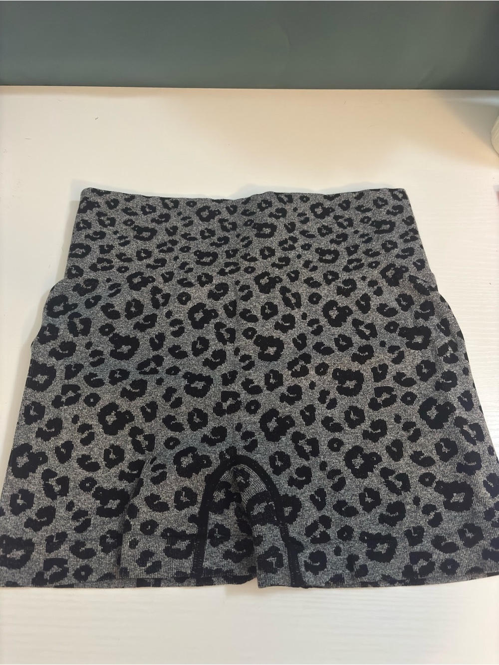 Gray Leopard Print Women’s Shorts